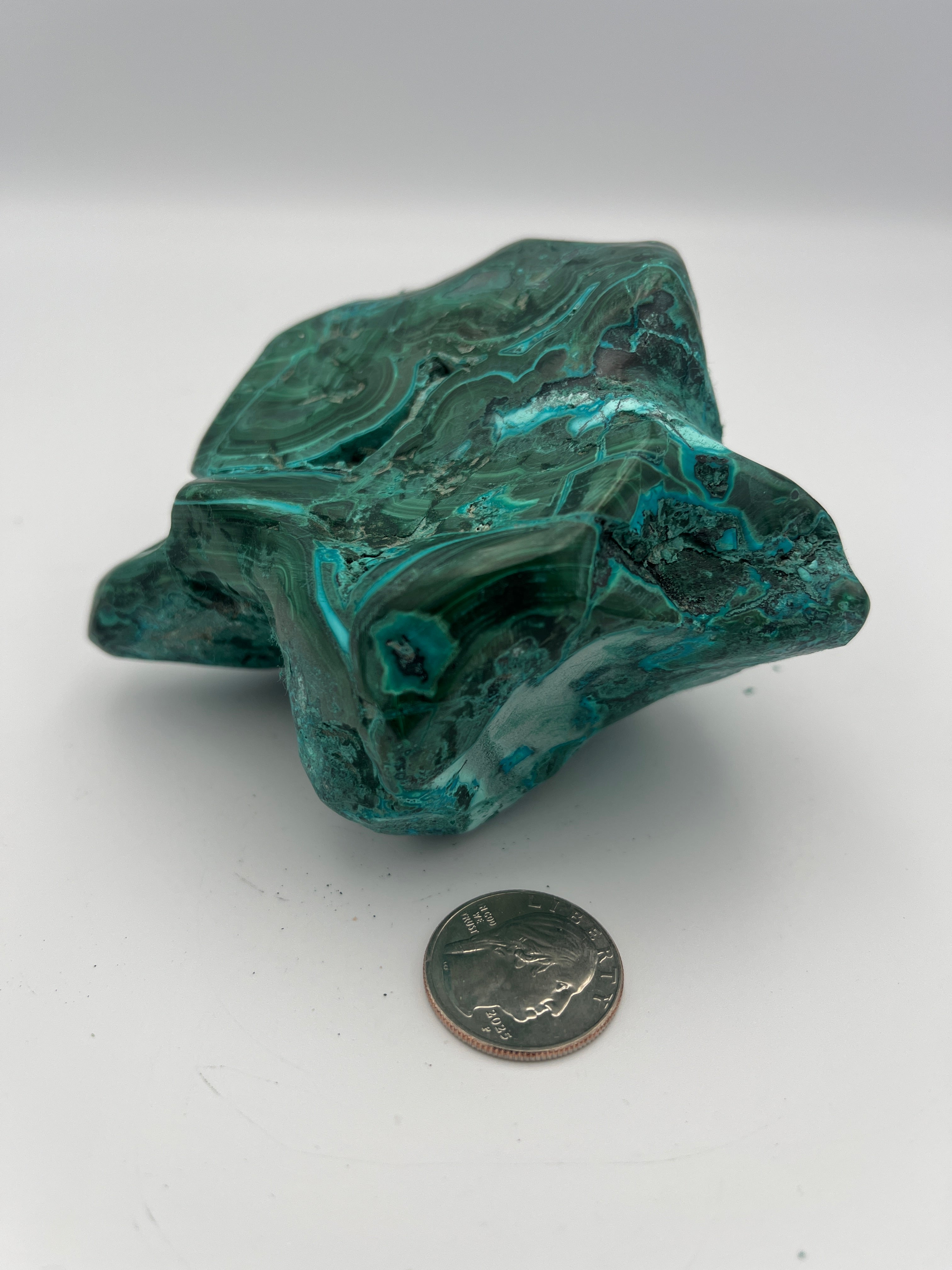 Polished Malachite w/Chrysocolla