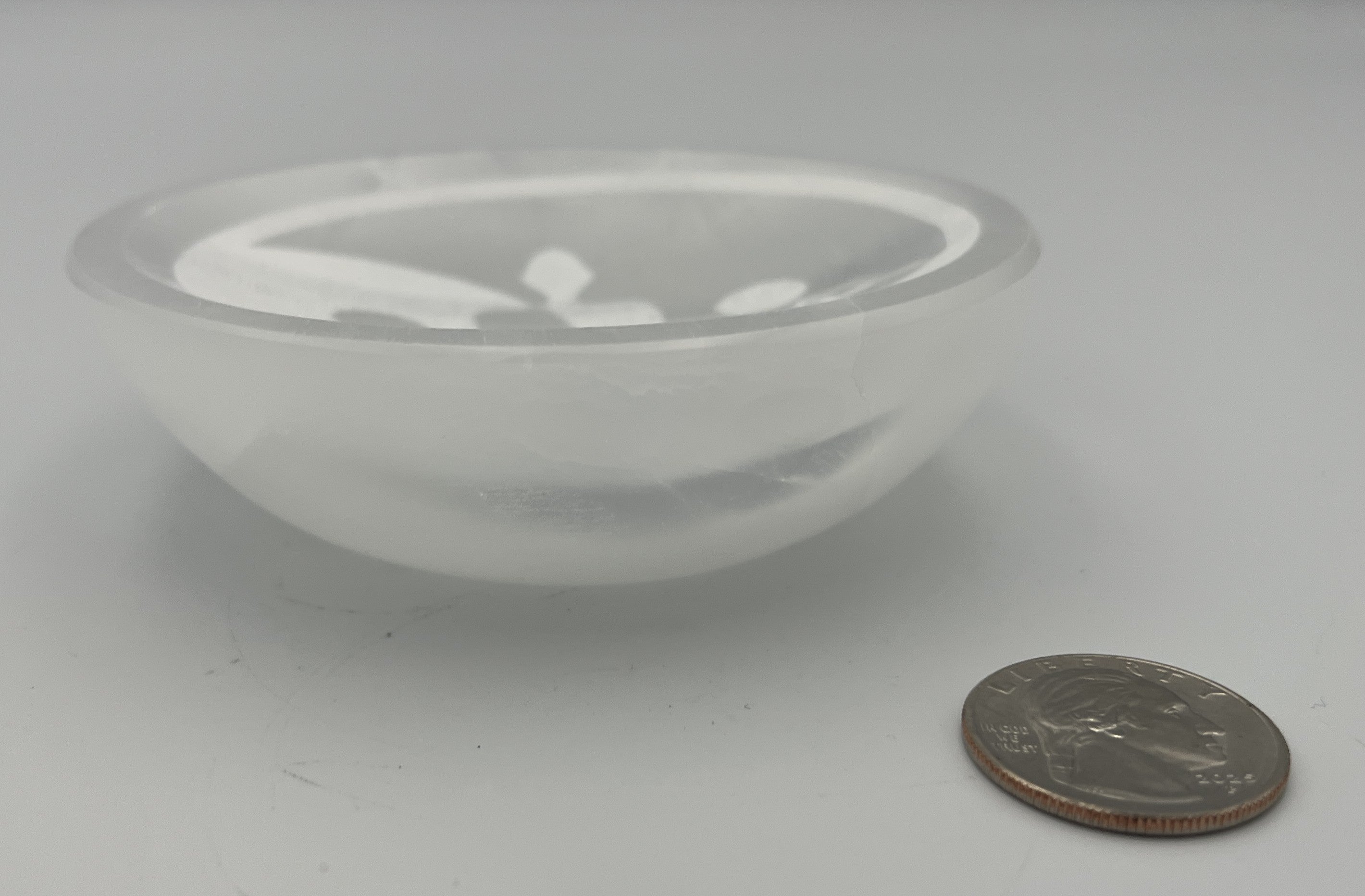 10cm Selenite Etched Round Meditation Bowl