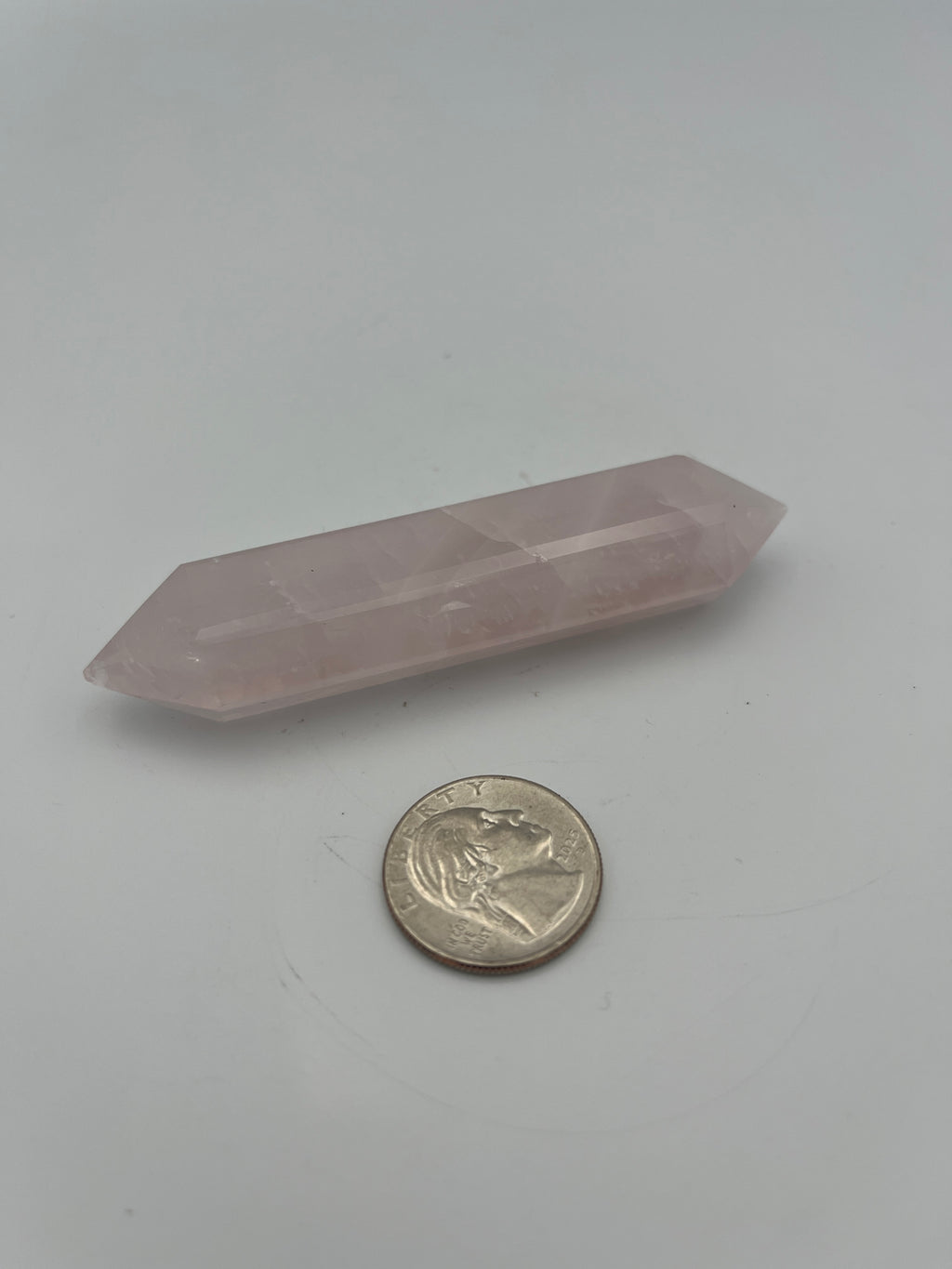 Polished Brazilian Double Term - Rose Quartz