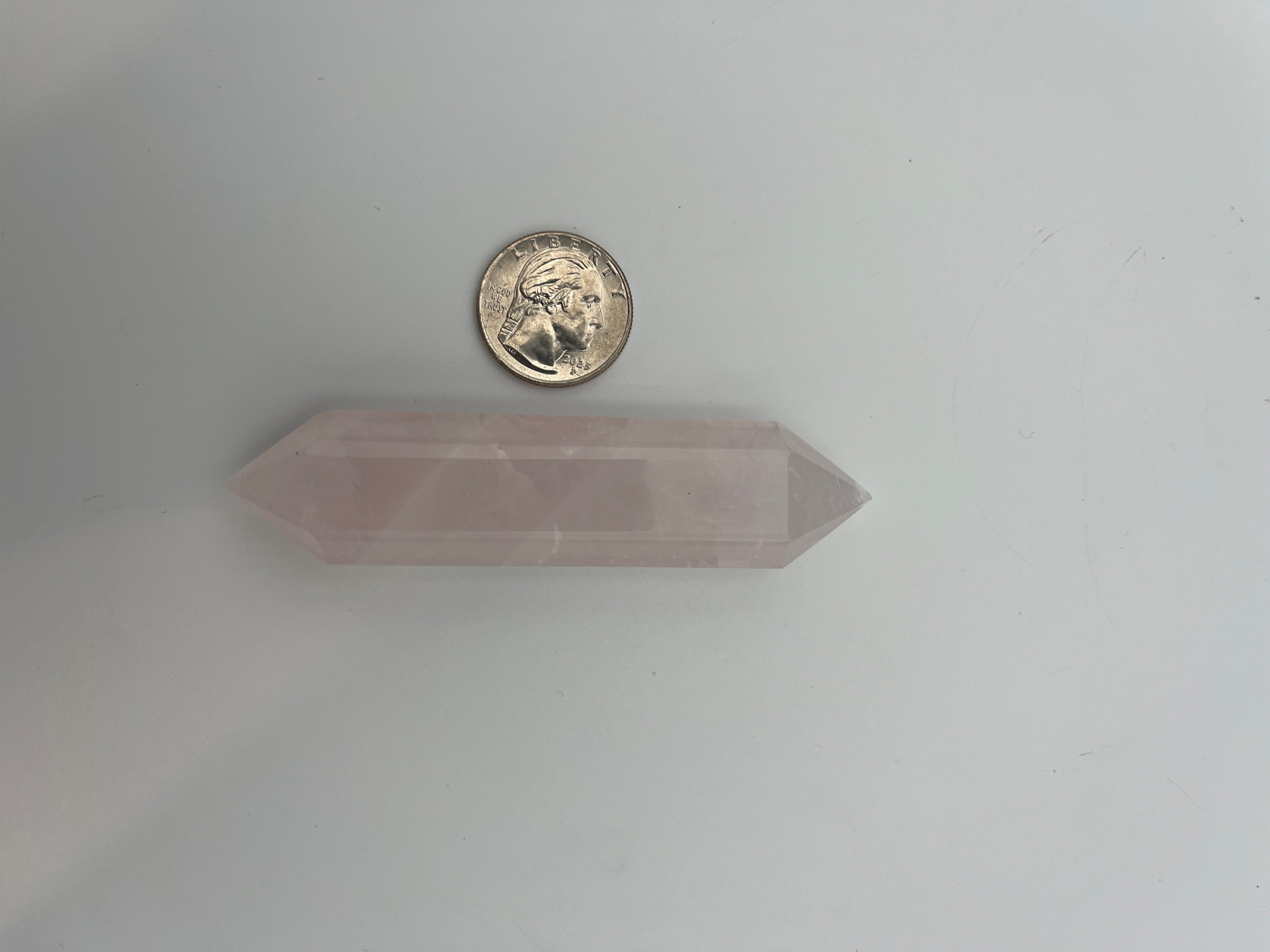 Polished Brazilian Double Term - Rose Quartz