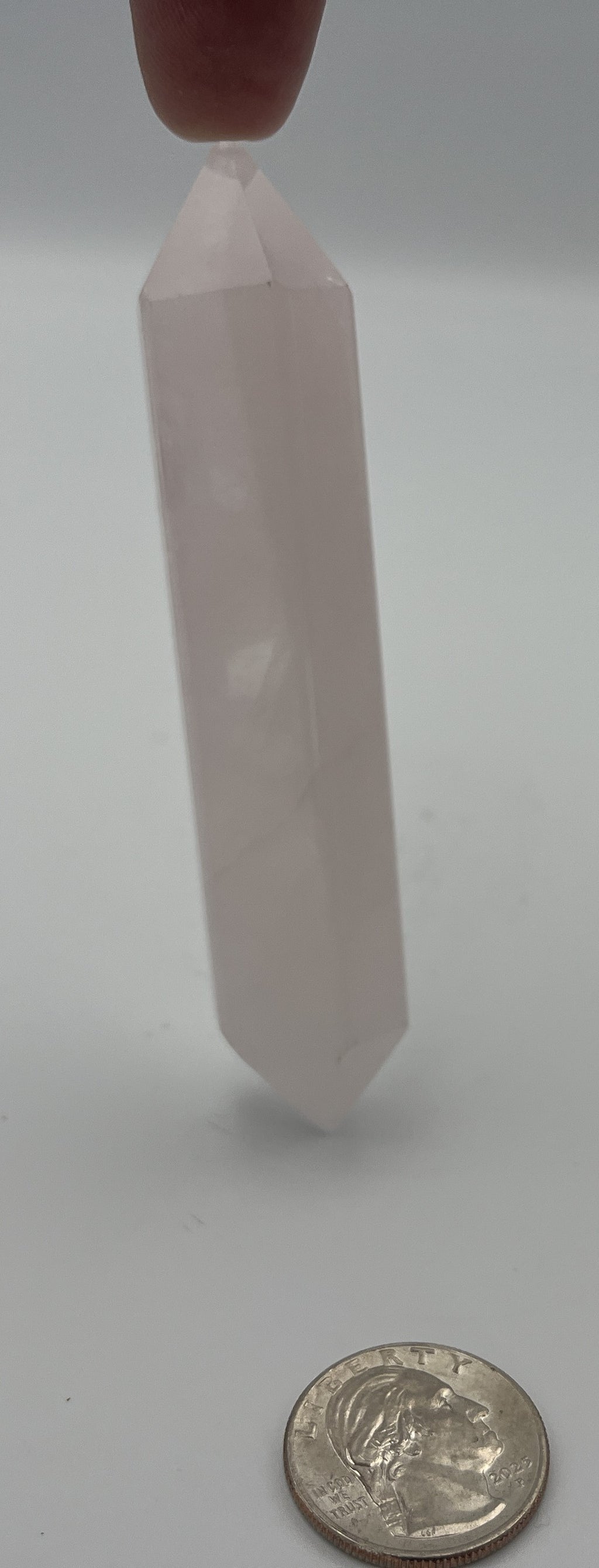 Polished Brazilian Double Term - Rose Quartz