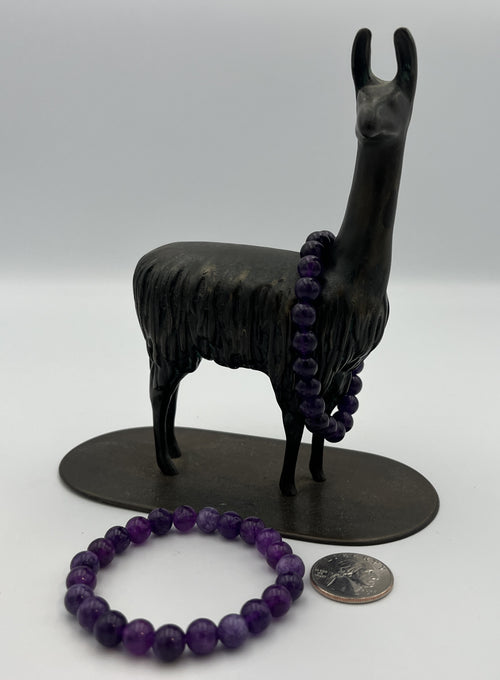8mm Gemstone Bead Bracelets - Amethyst