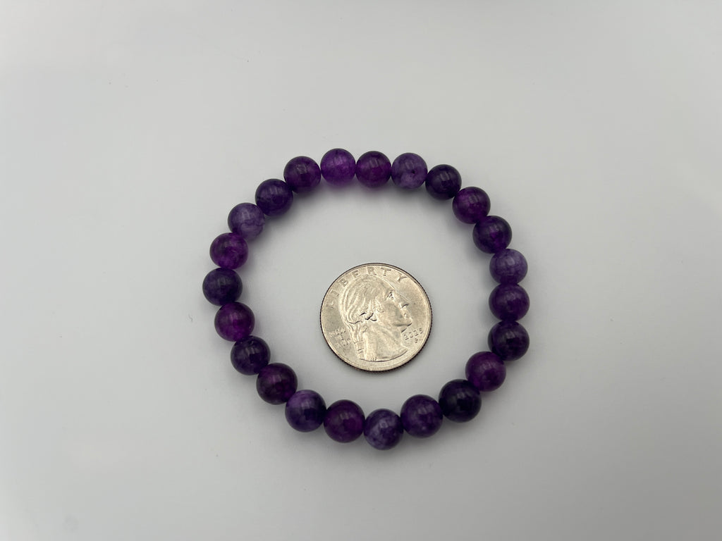 8mm Gemstone Bead Bracelets - Amethyst