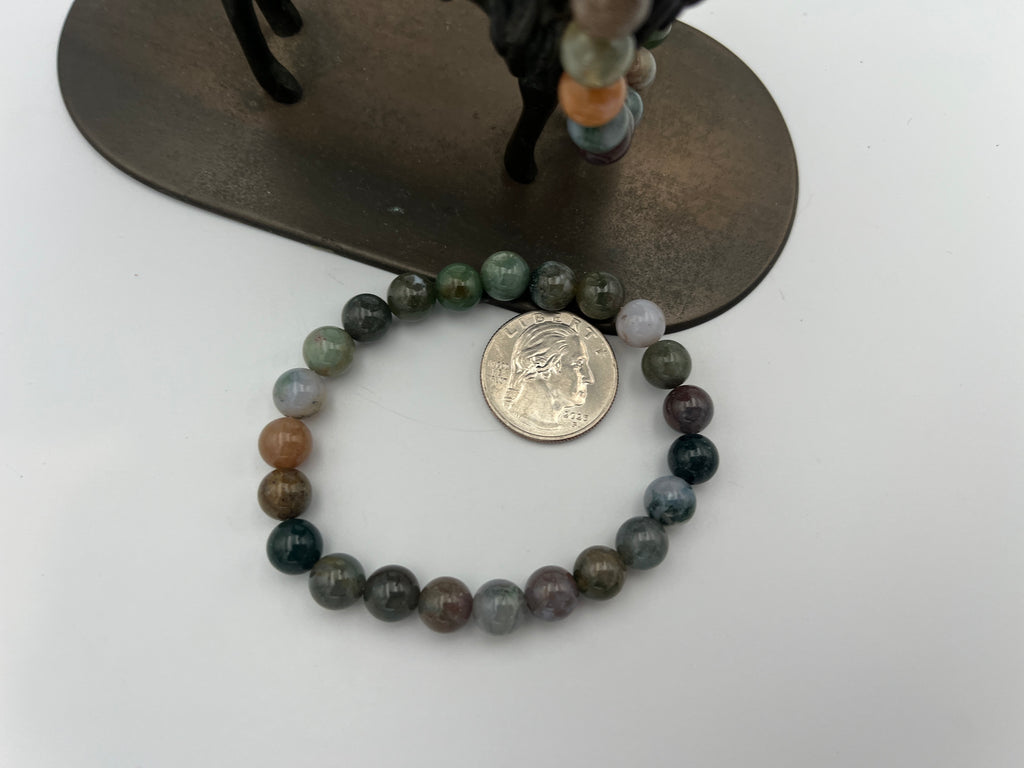 8mm Gemstone Bead Bracelets - Fancy Jasper