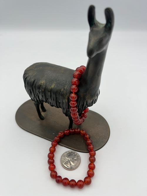 8mm Gemstone Bead Bracelets - Red Agate