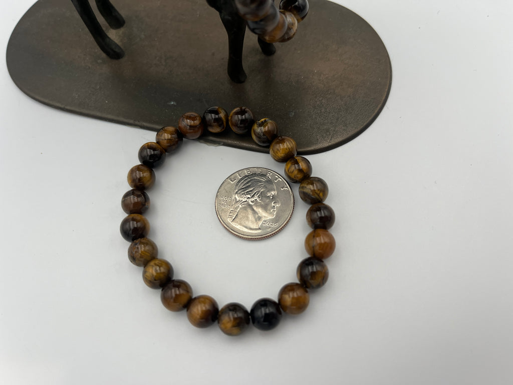 8mm Gemstone Bead Bracelets - Tiger Eye