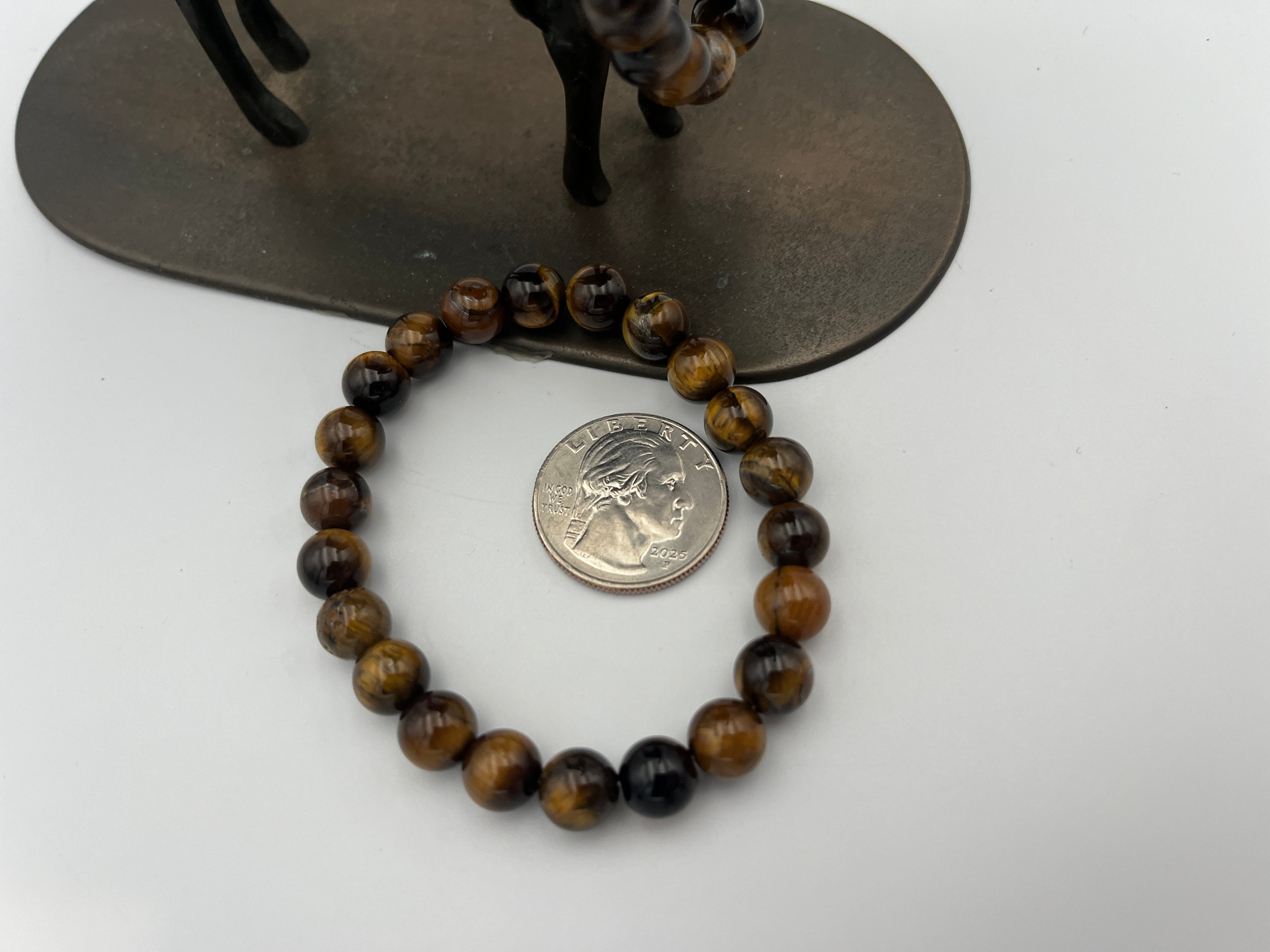 8mm Gemstone Bead Bracelets - Tiger Eye