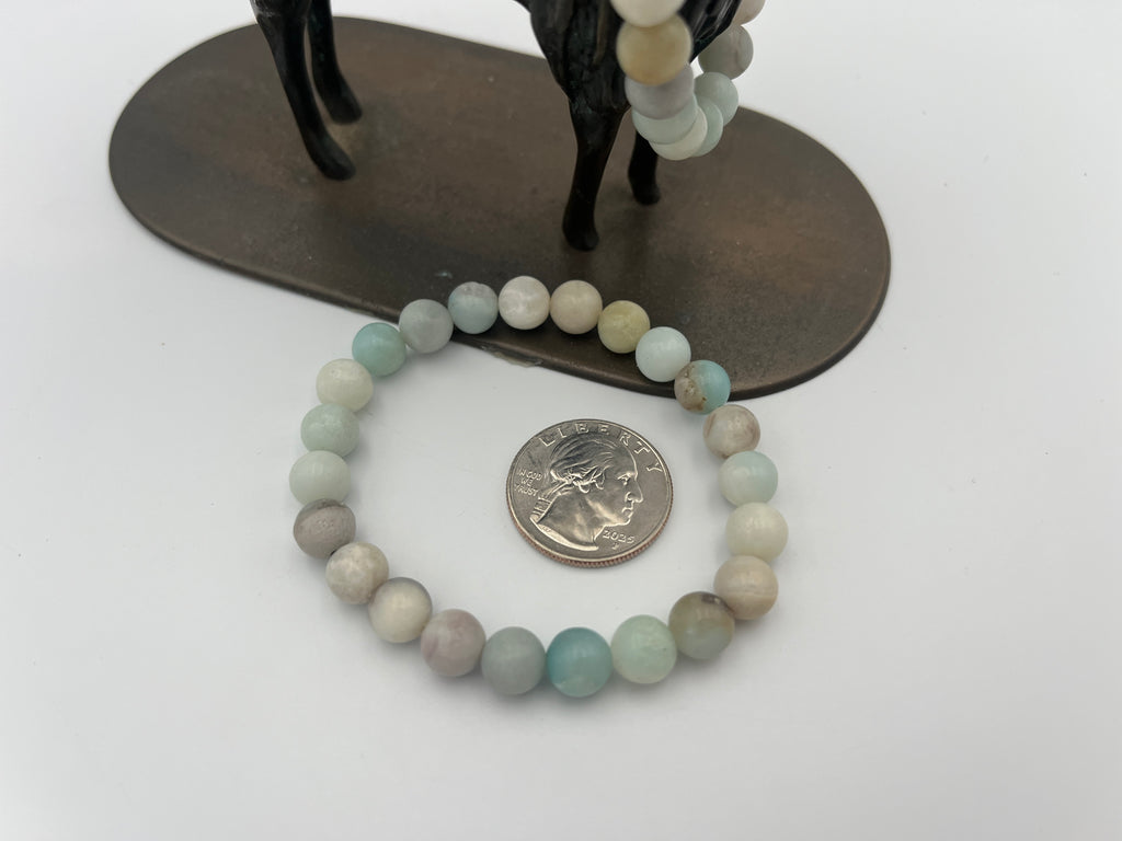 8mm Gemstone Bead Bracelets - Amazonite