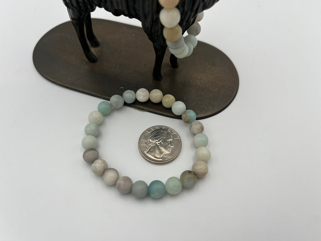 8mm Gemstone Bead Bracelets - Amazonite