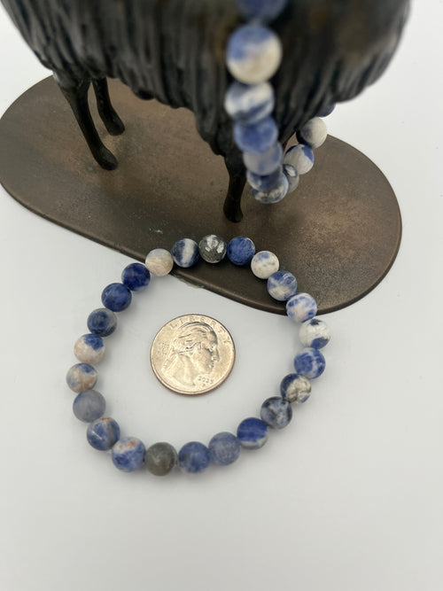 8mm Gemstone Bead Bracelets - Sodalite