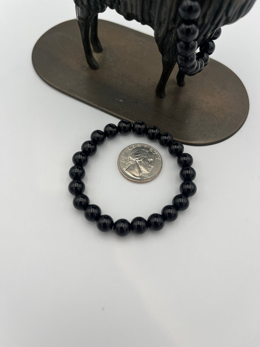 8mm Gemstone Bead Bracelets - Obsidian