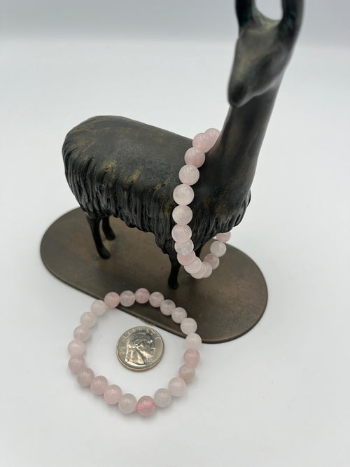 8mm Gemstone Bead Bracelets - Rose Quartz