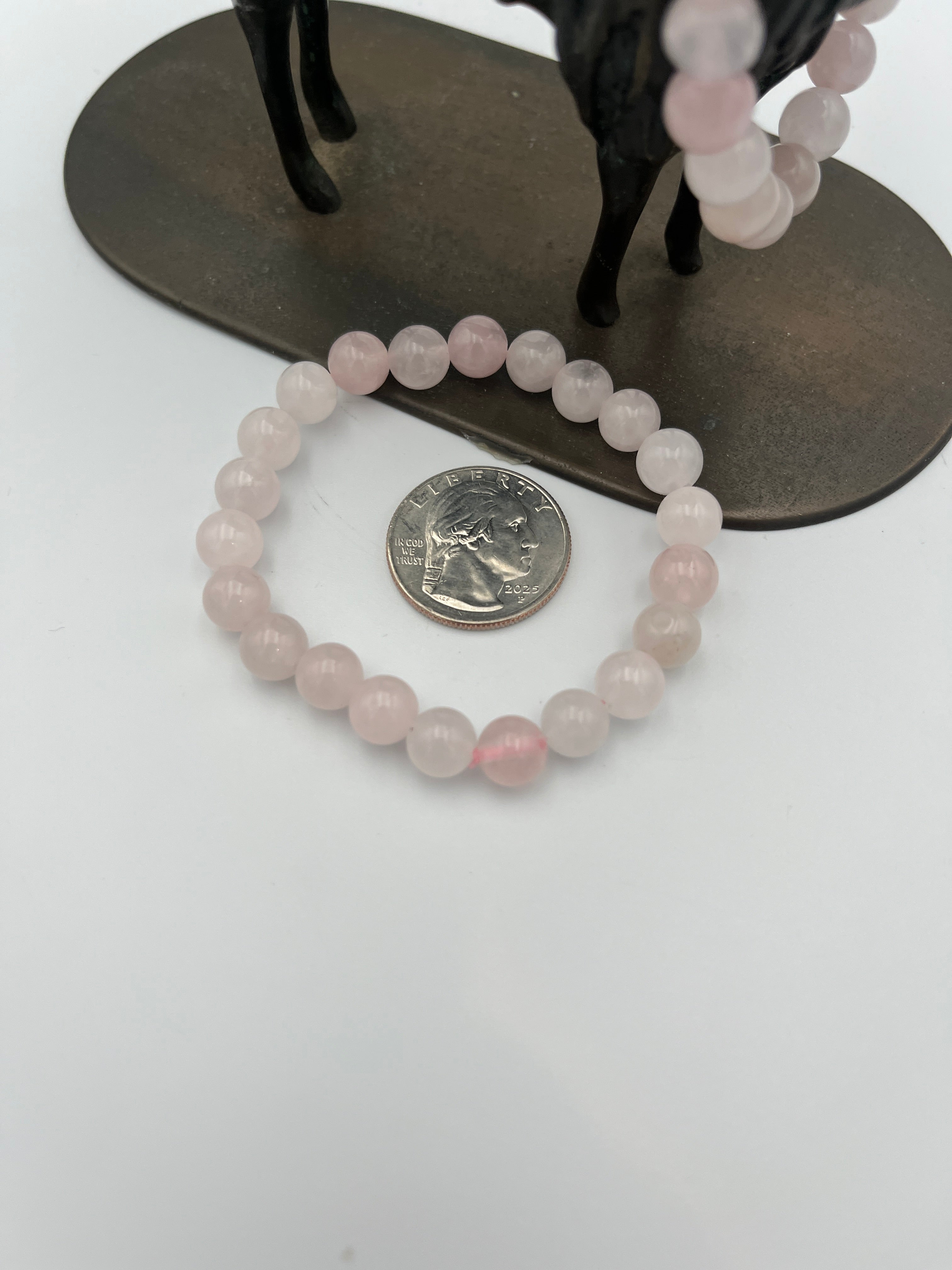 8mm Gemstone Bead Bracelets - Rose Quartz