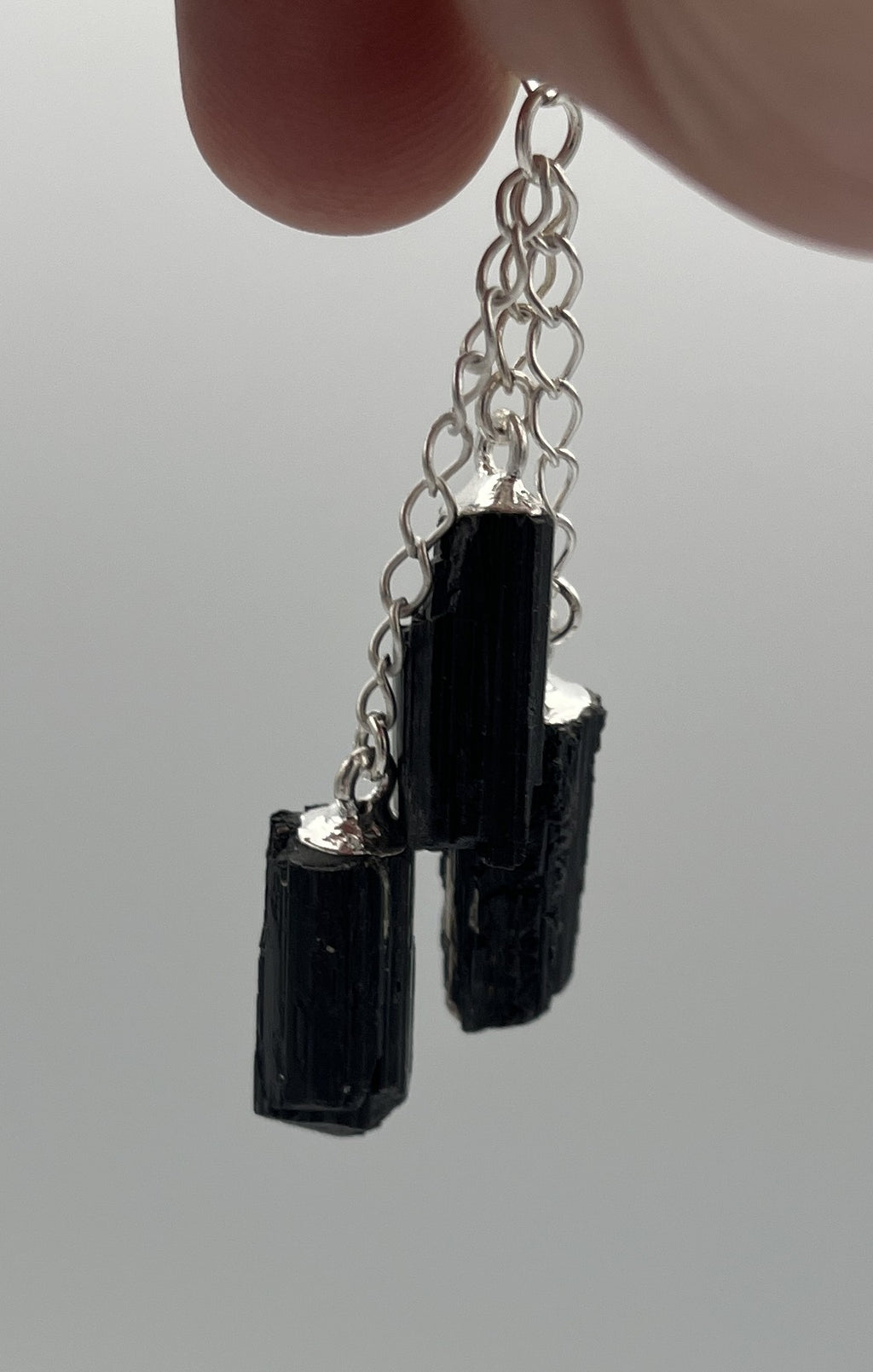 Black Tourmaline 3pc Dangle Pendant