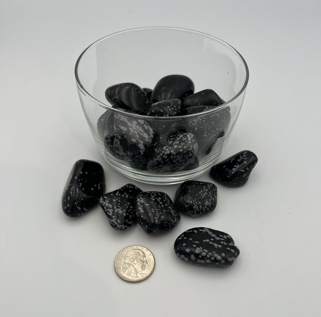 Tumbled Stone - Snowflake Obsidian S.Africa