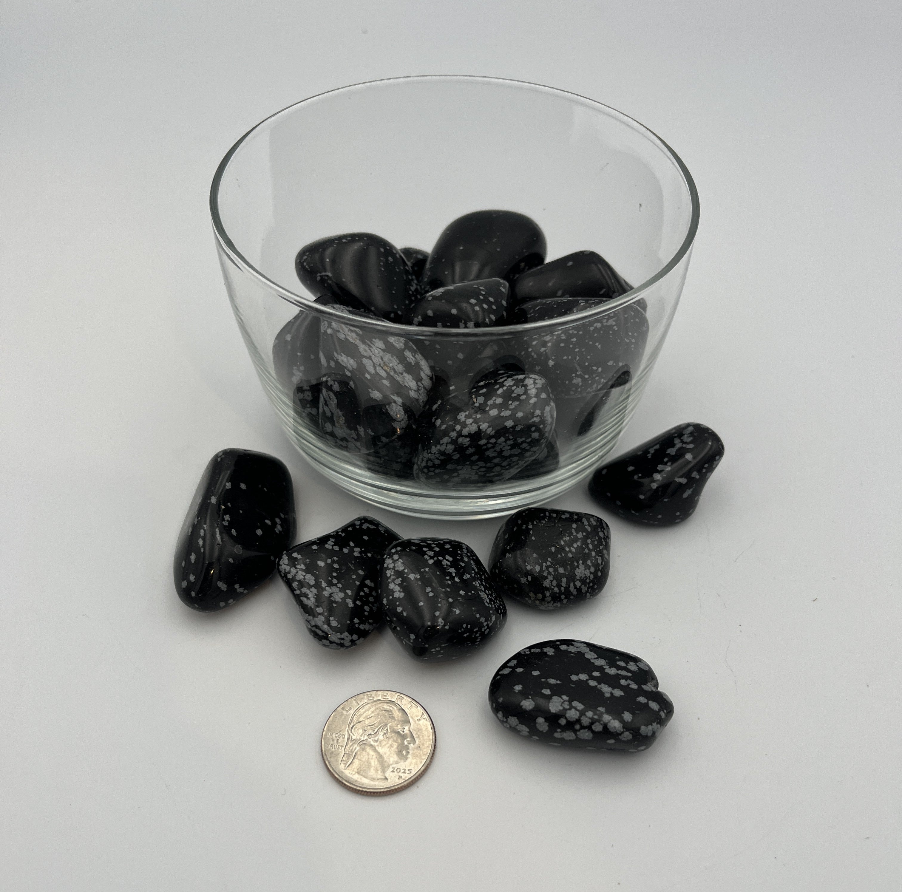 Tumbled Stone - Snowflake Obsidian S.Africa