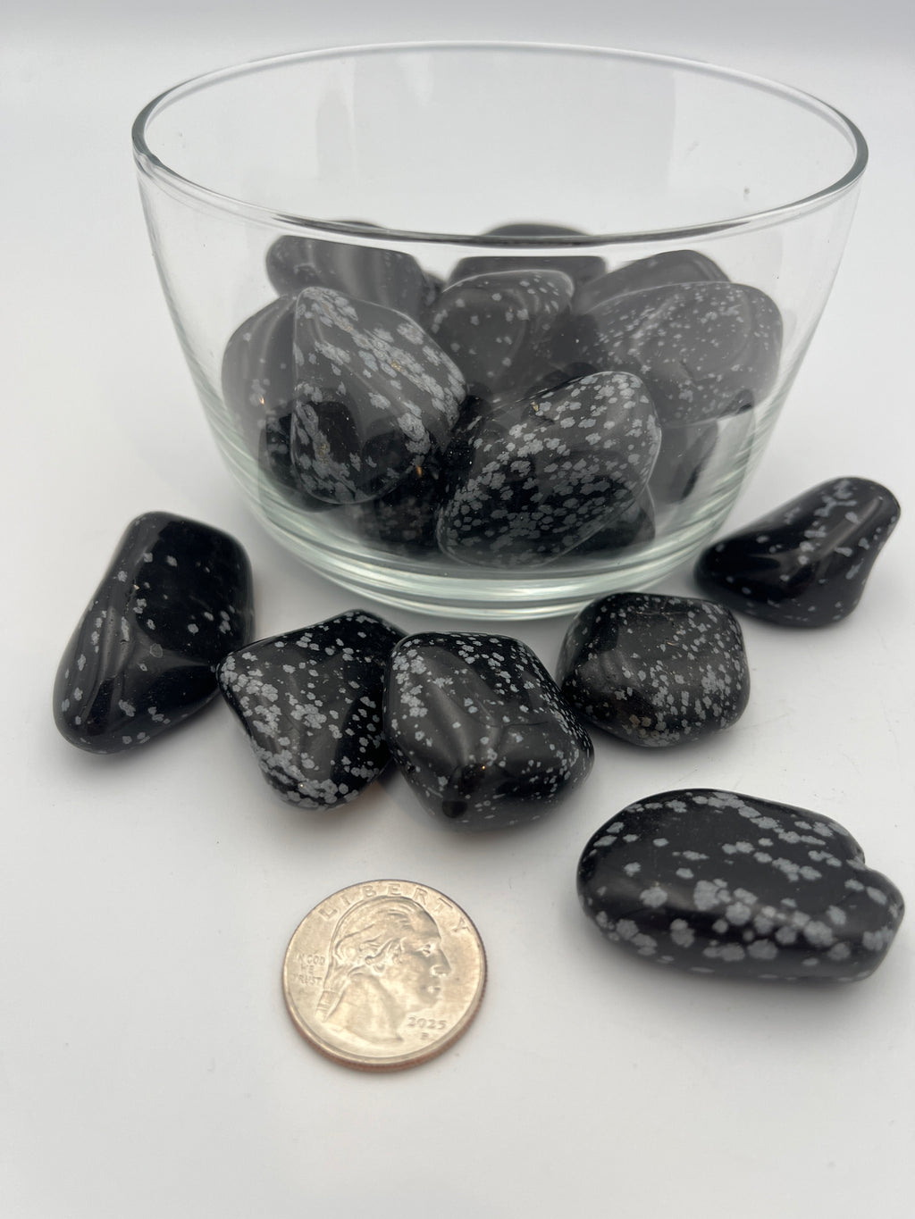 Tumbled Stone - Snowflake Obsidian S.Africa