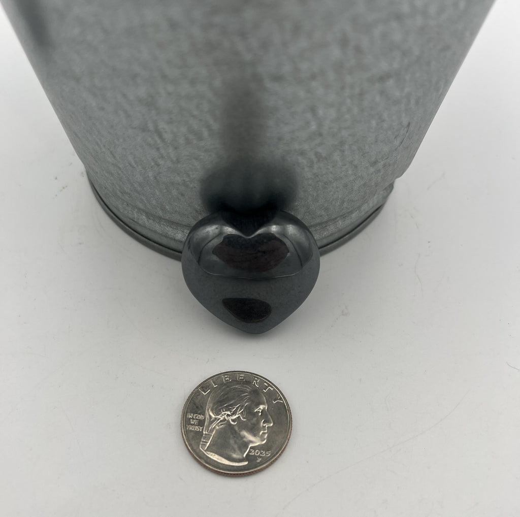 30mm Pocket Hearts - Hematite