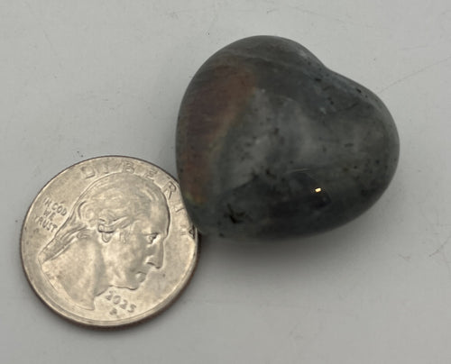 30mm Pocket Hearts - Labradorite