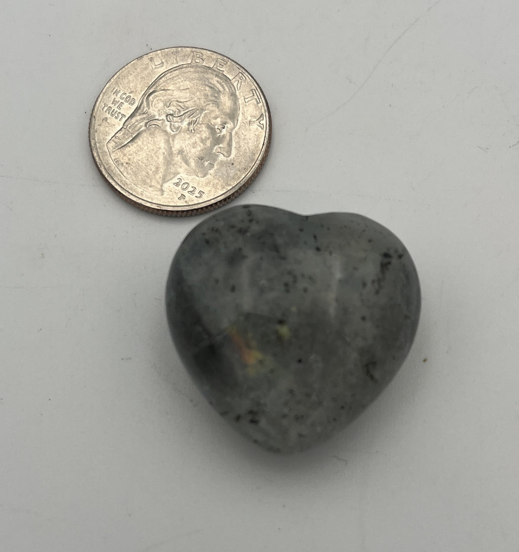30mm Pocket Hearts - Labradorite