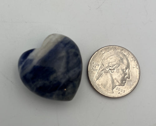 30mm Pocket Hearts - Sodalite
