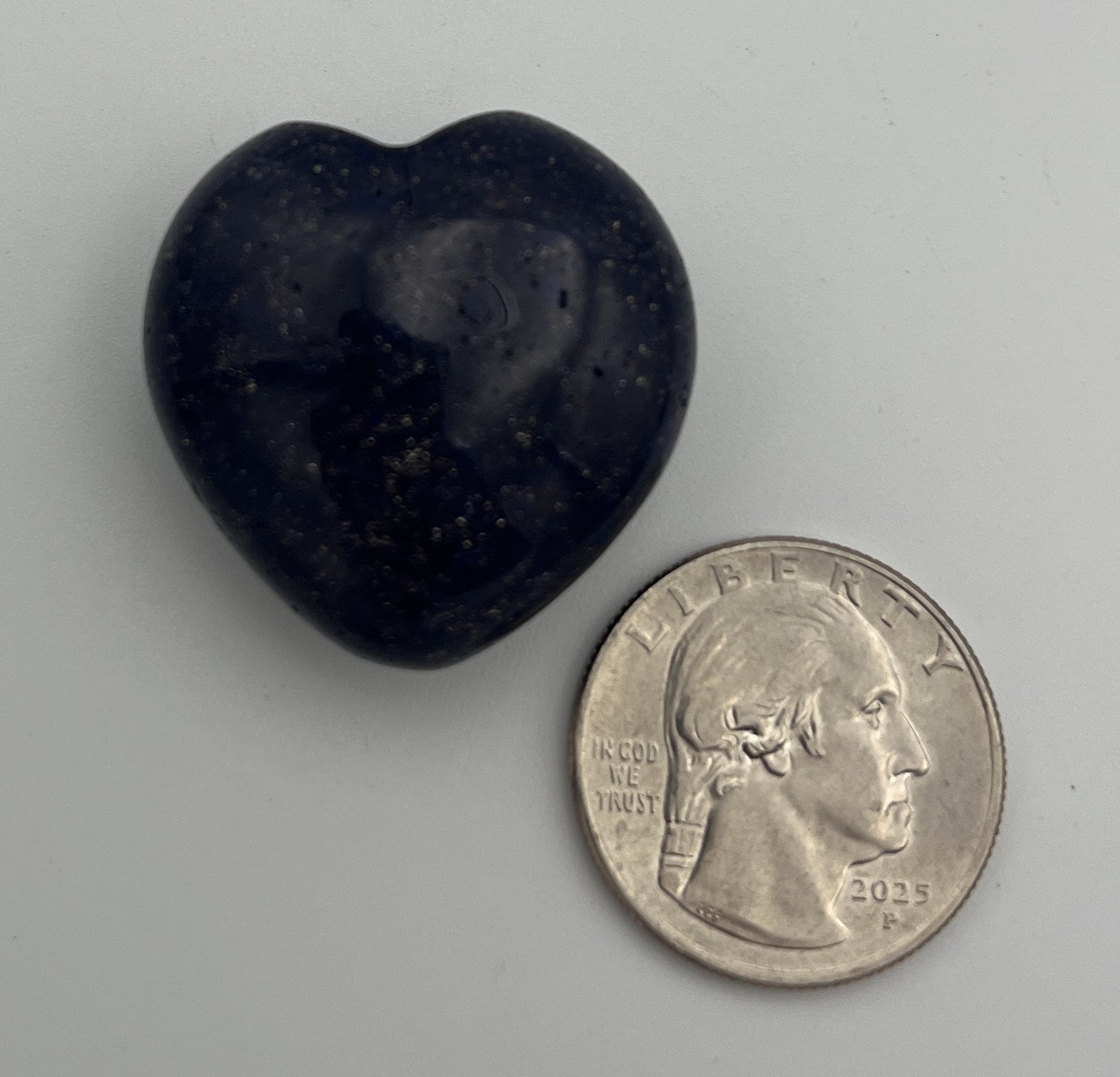 30mm Pocket Hearts - Blue Goldstone