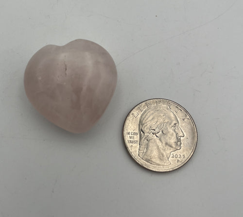 30mm Pocket Hearts - Rose Quartz
