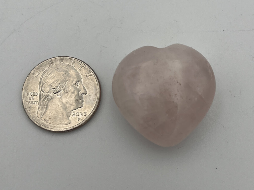 30mm Pocket Hearts - Rose Quartz
