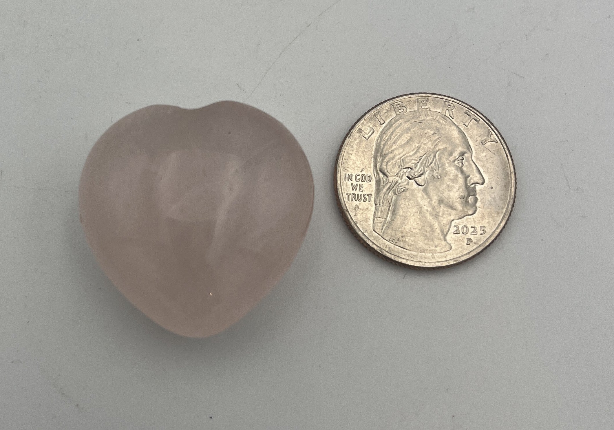 30mm Pocket Hearts - Rose Quartz