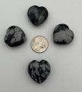 30mm Pocket Hearts - Snowflake Obsidian