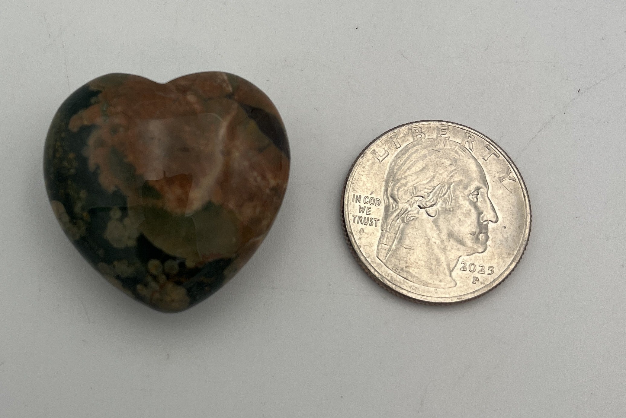 30mm Pocket Hearts - Rhyolite