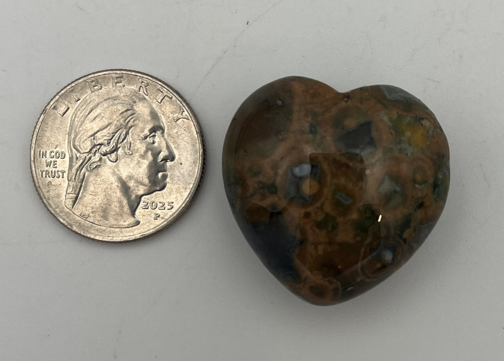 30mm Pocket Hearts - Rhyolite