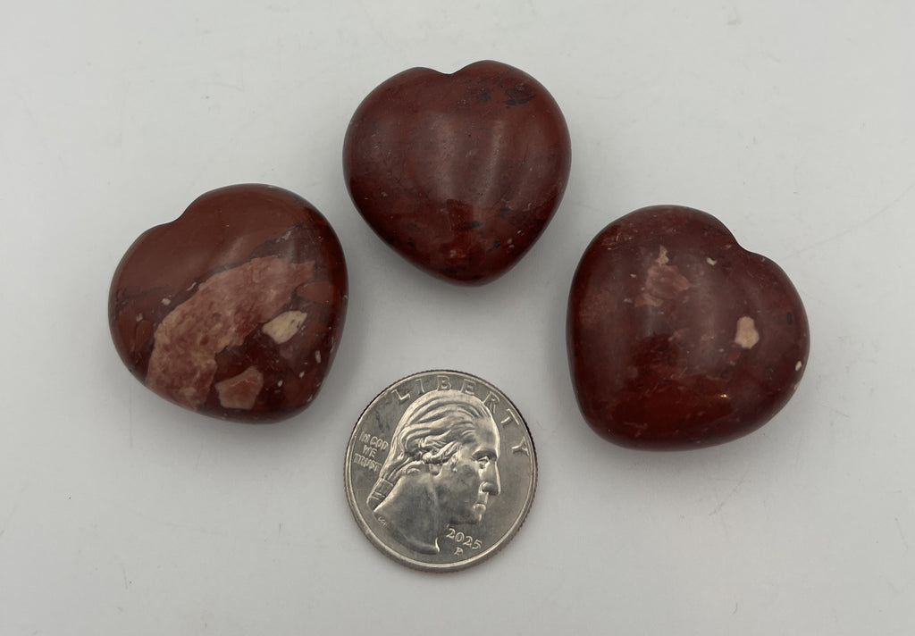 30mm Pocket Hearts - Brecciated Jasper