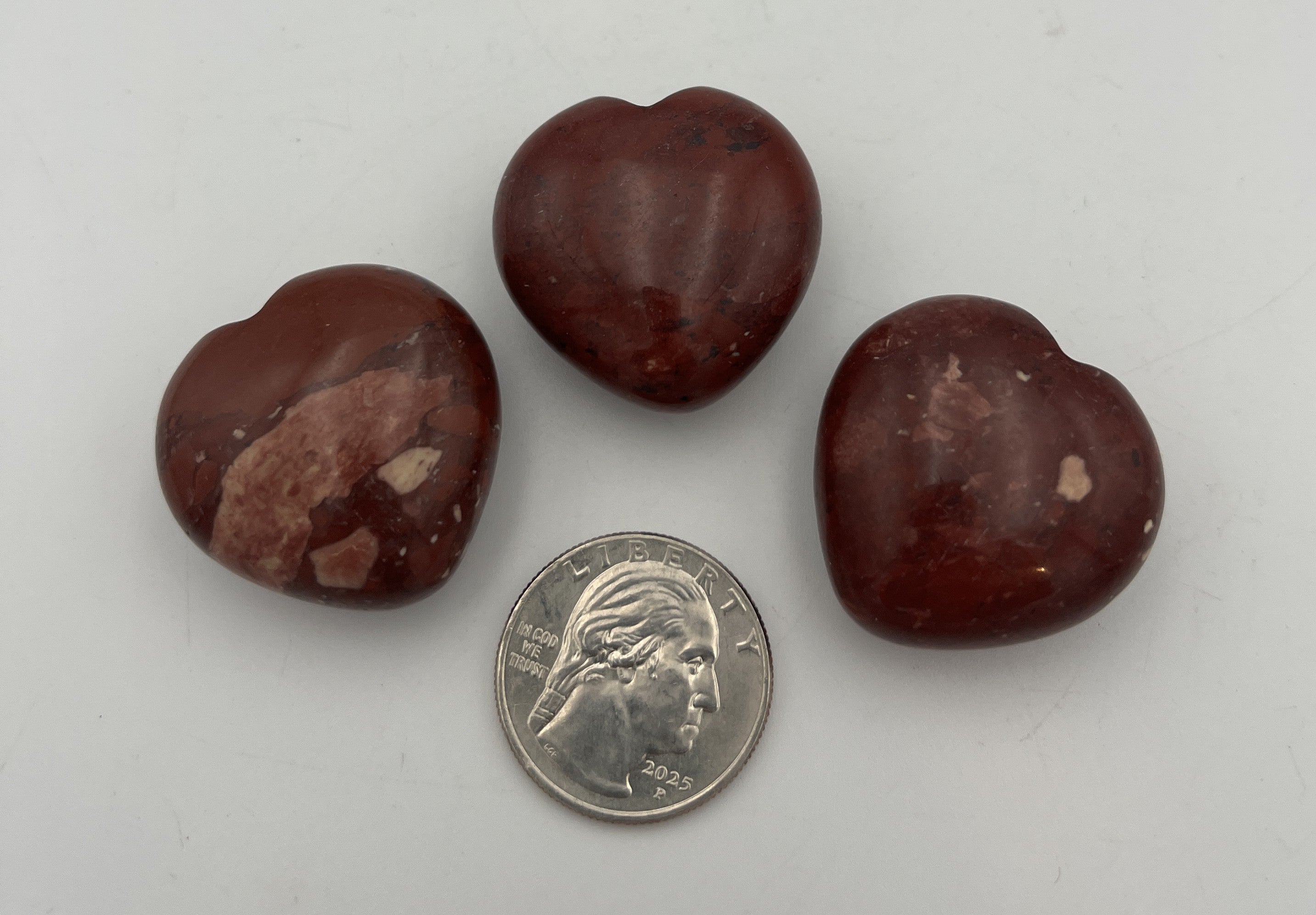 30mm Pocket Hearts - Brecciated Jasper