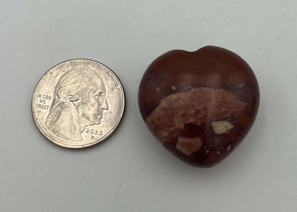 30mm Pocket Hearts - Brecciated Jasper
