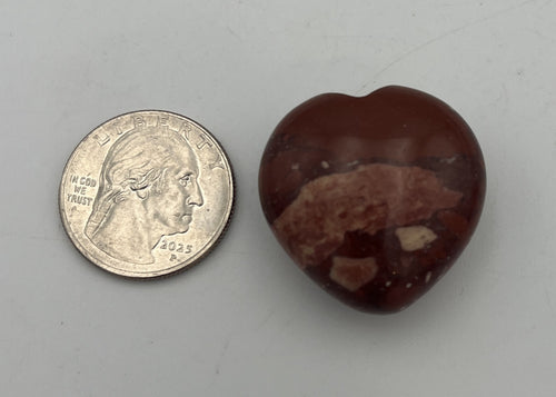 30mm Pocket Hearts - Brecciated Jasper