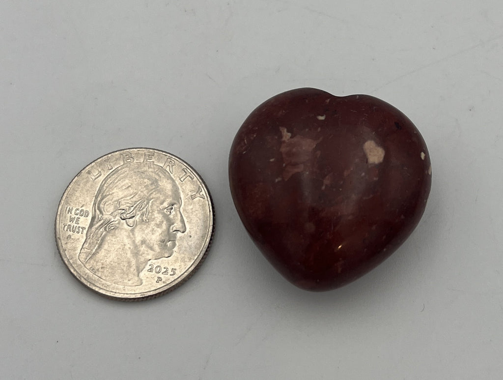 30mm Pocket Hearts - Brecciated Jasper