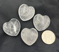 30mm Pocket Hearts - Clear Quartz