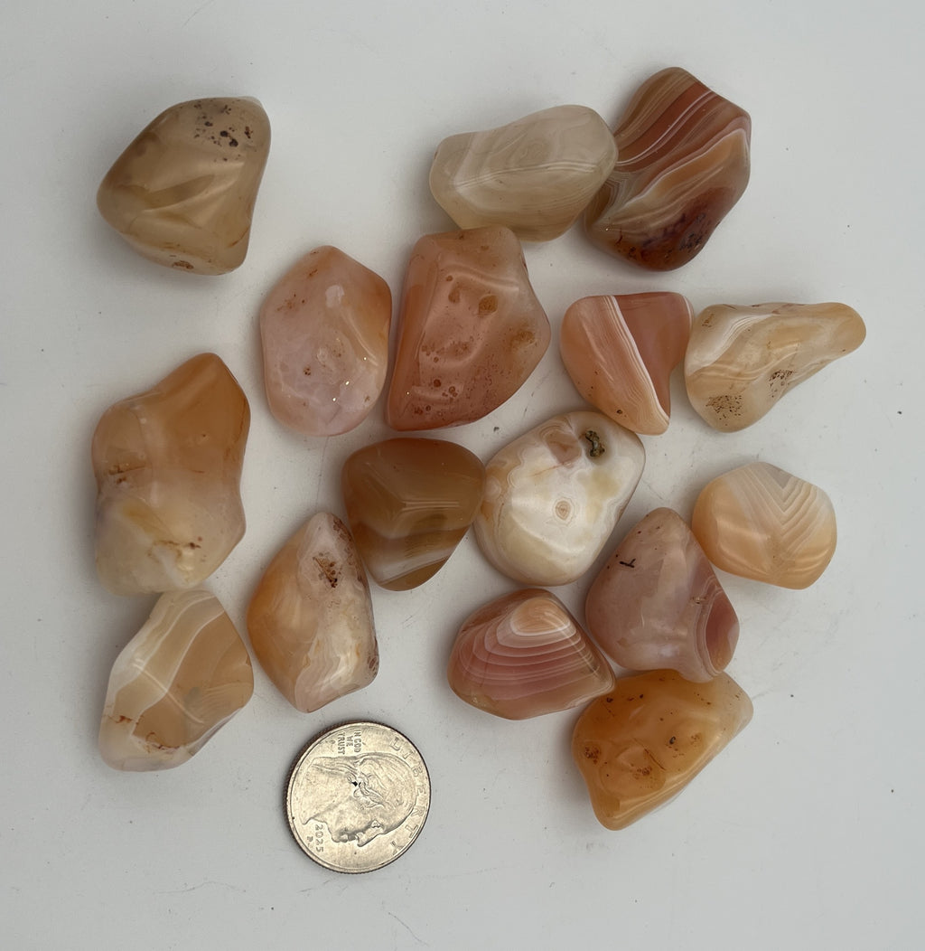 Tumbled Stone - Banded Carnelian S.Africa