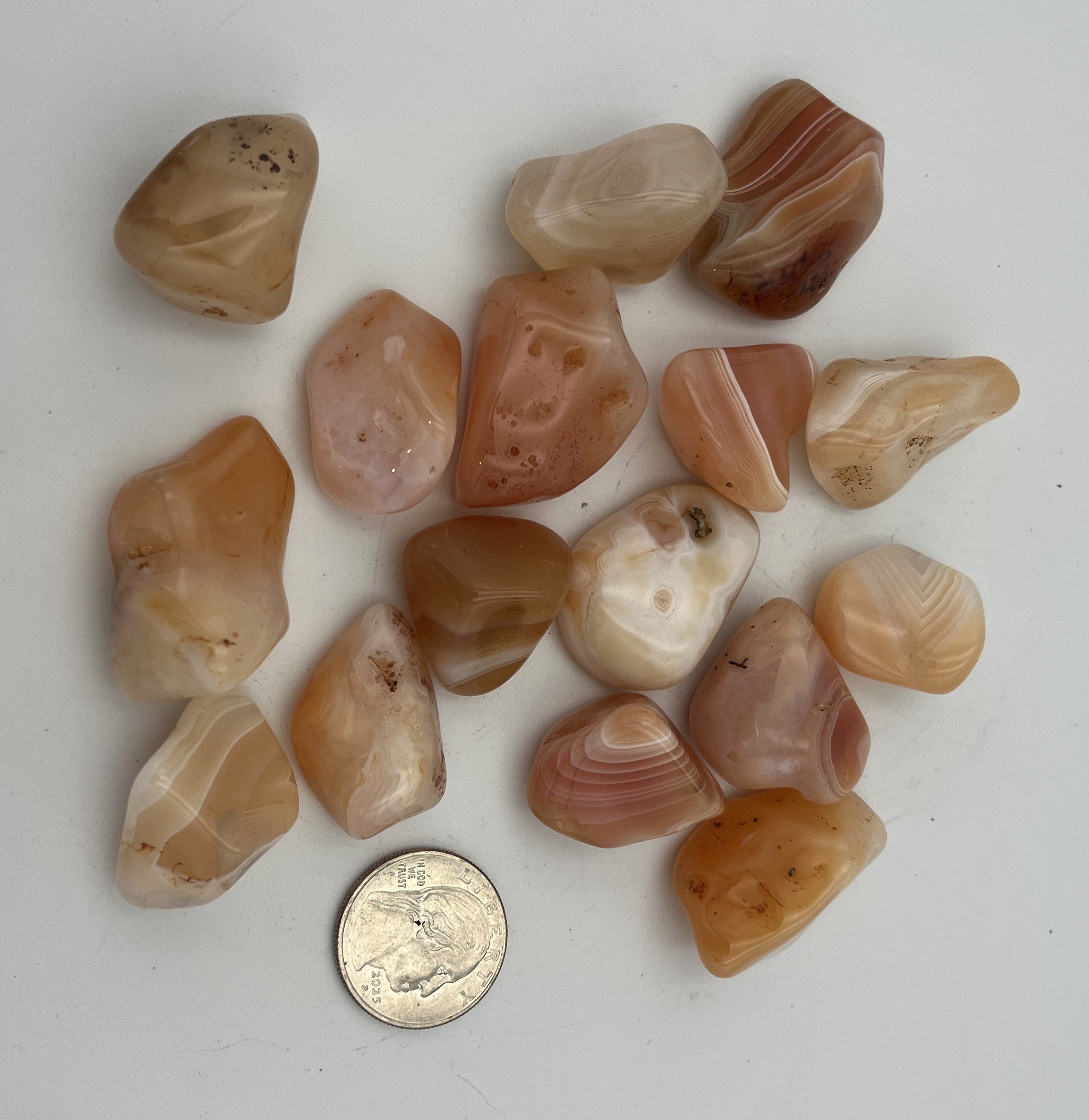 Tumbled Stone - Banded Carnelian S.Africa