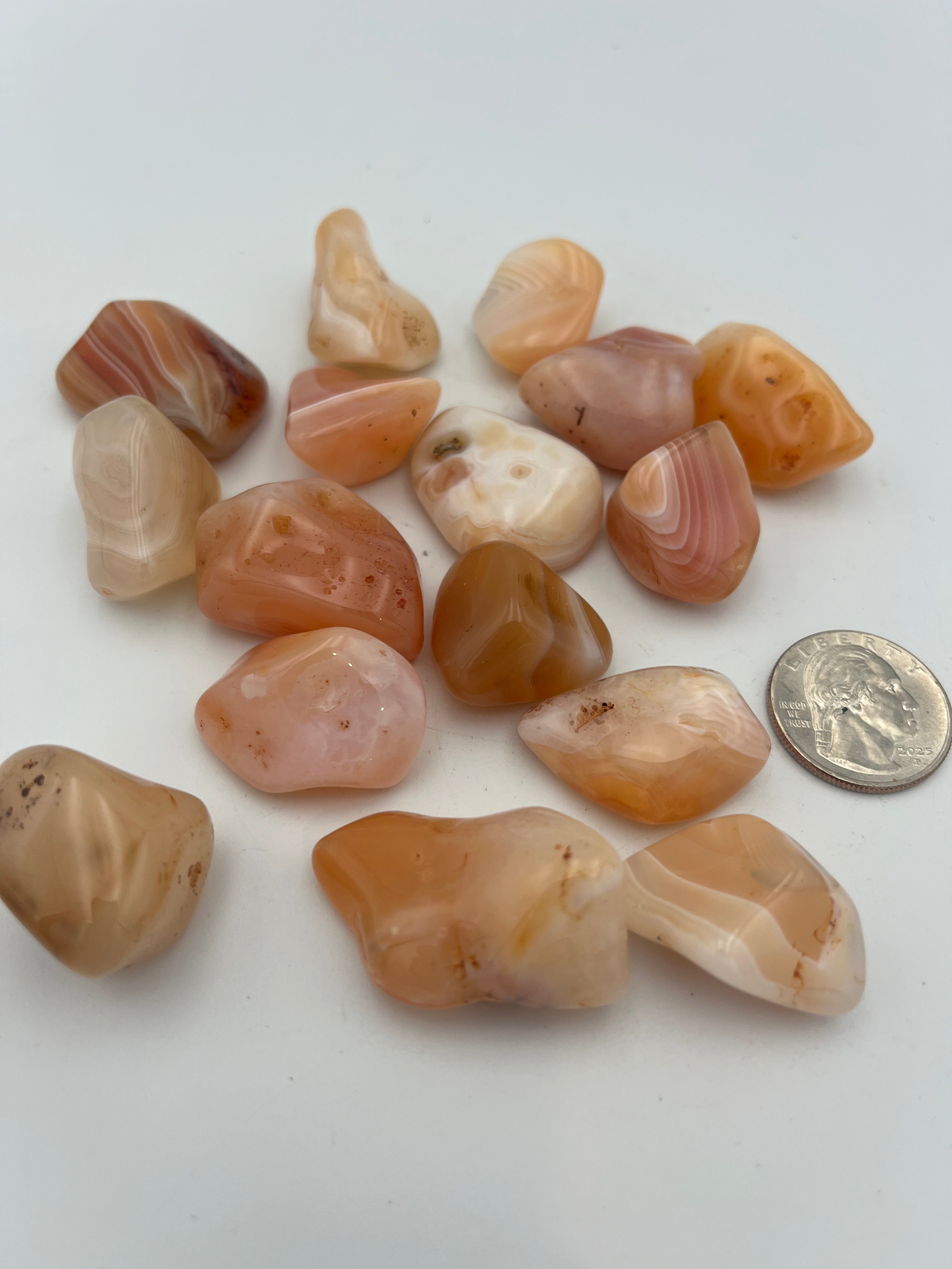 Tumbled Stone - Banded Carnelian S.Africa