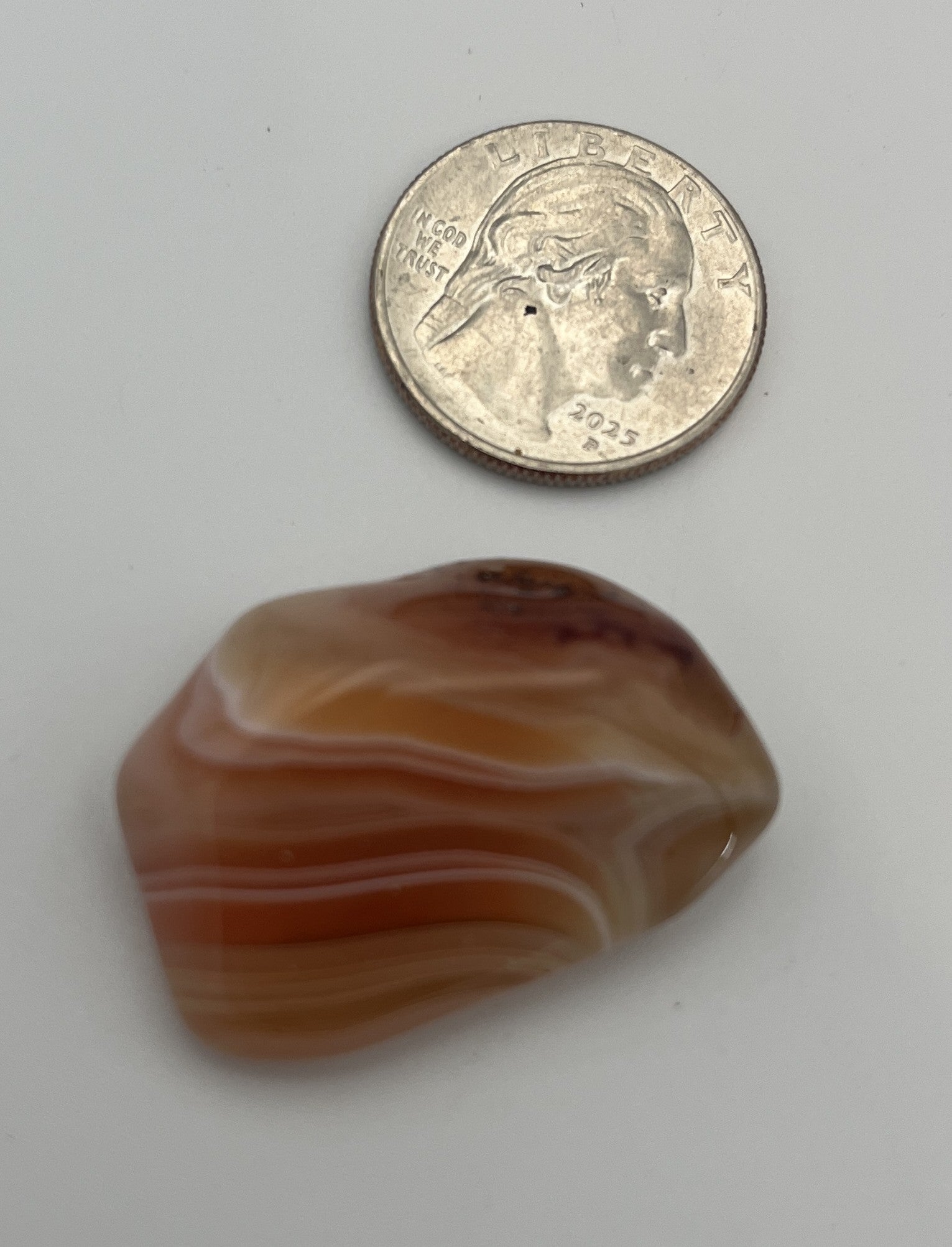 Tumbled Stone - Banded Carnelian S.Africa