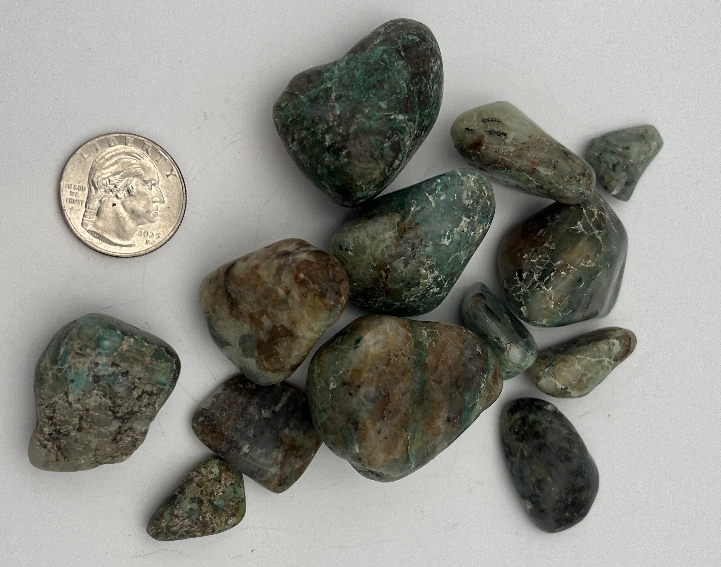Tumbled Stone from Madagascar - Chrysocolla, 20-45mm
