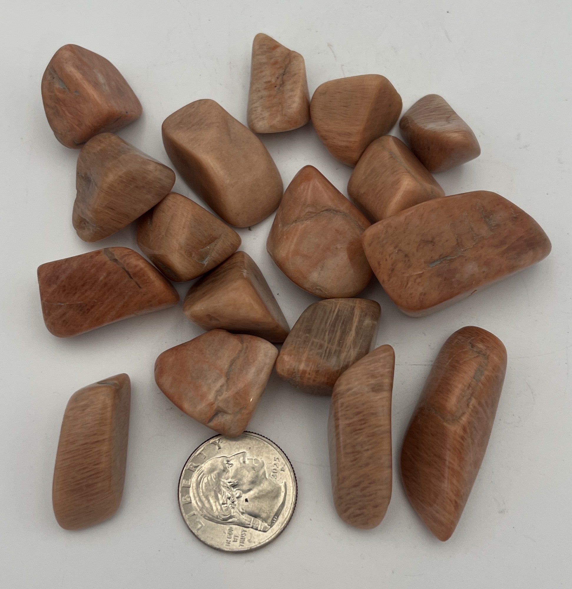 Tumbled Stone from Madagascar - Peach Moonstone, 20-45mm