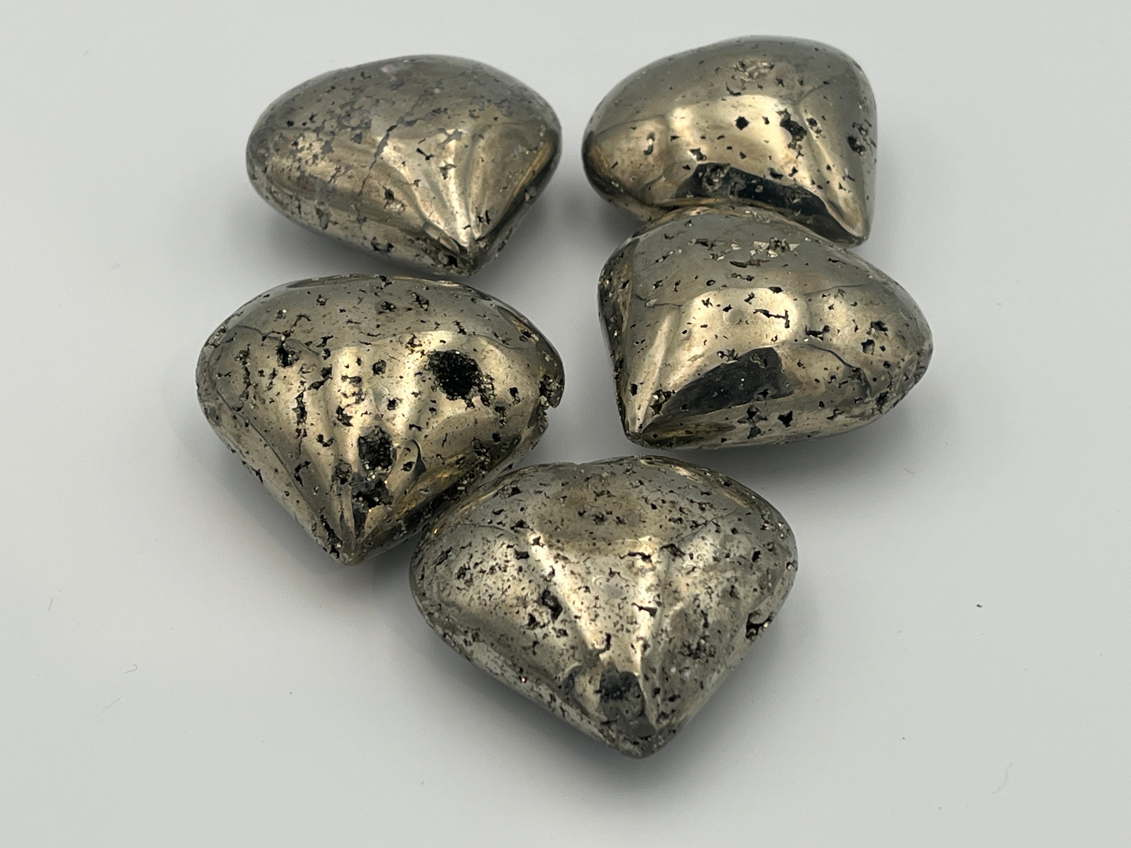 Pyrite (Chispa) Heart Palm Stone