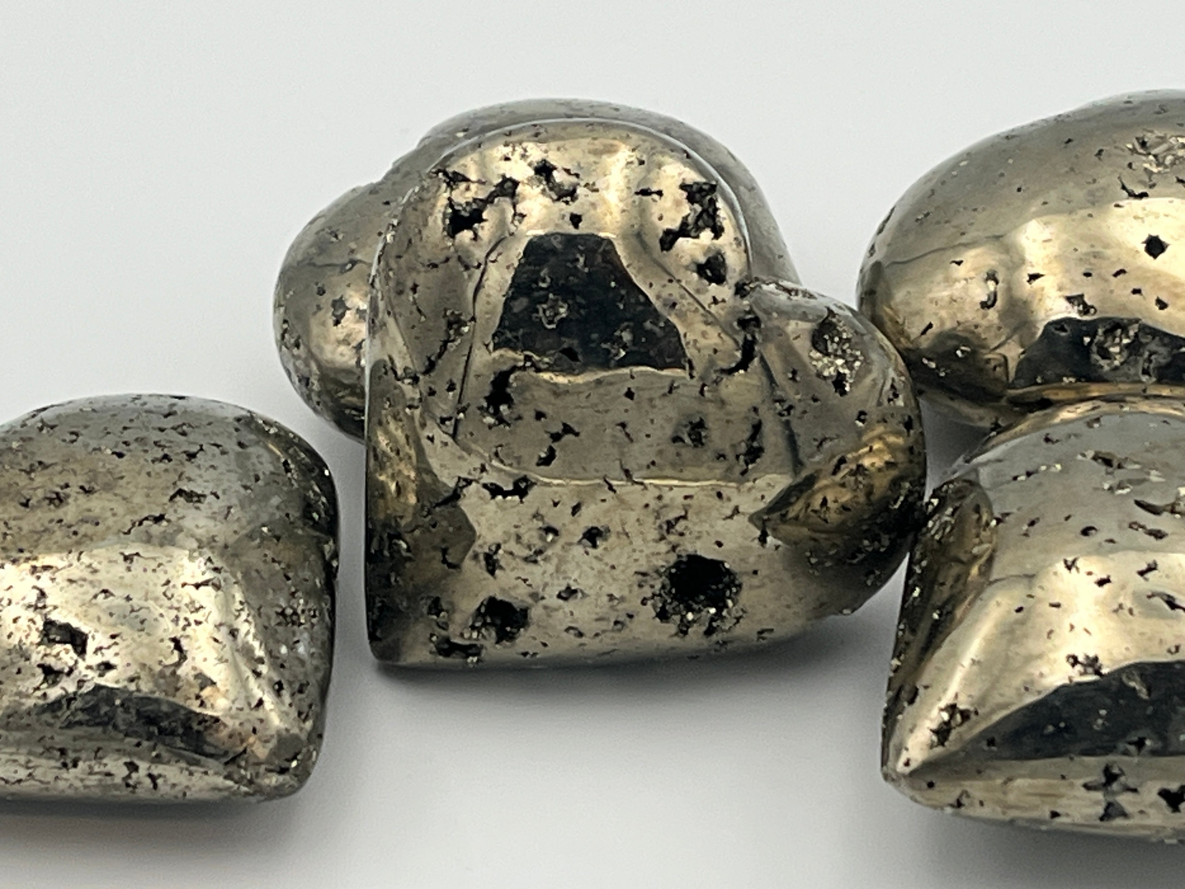 Pyrite (Chispa) Heart Palm Stone