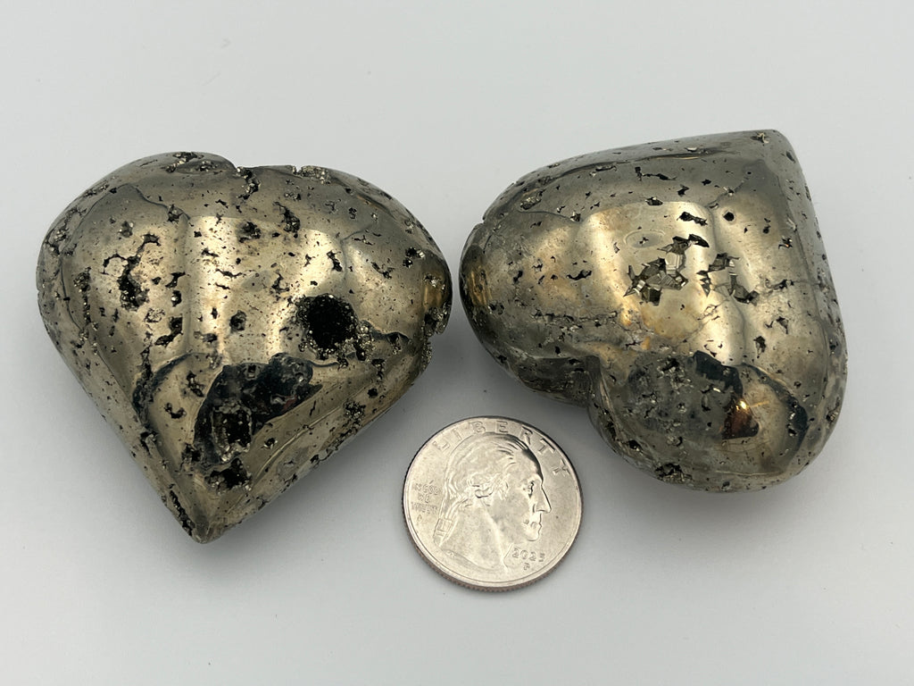 Pyrite (Chispa) Heart Palm Stone