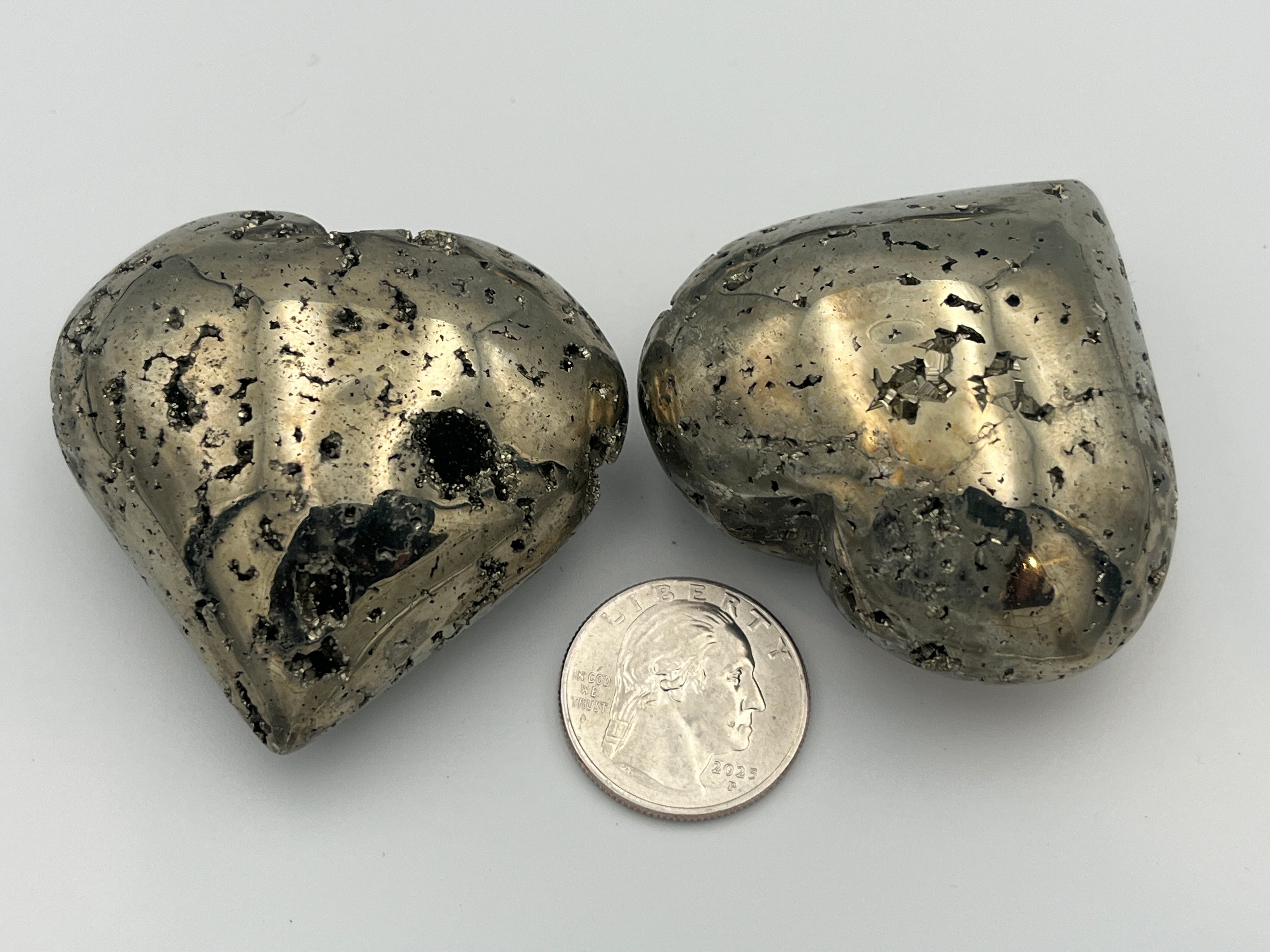 Pyrite (Chispa) Heart Palm Stone