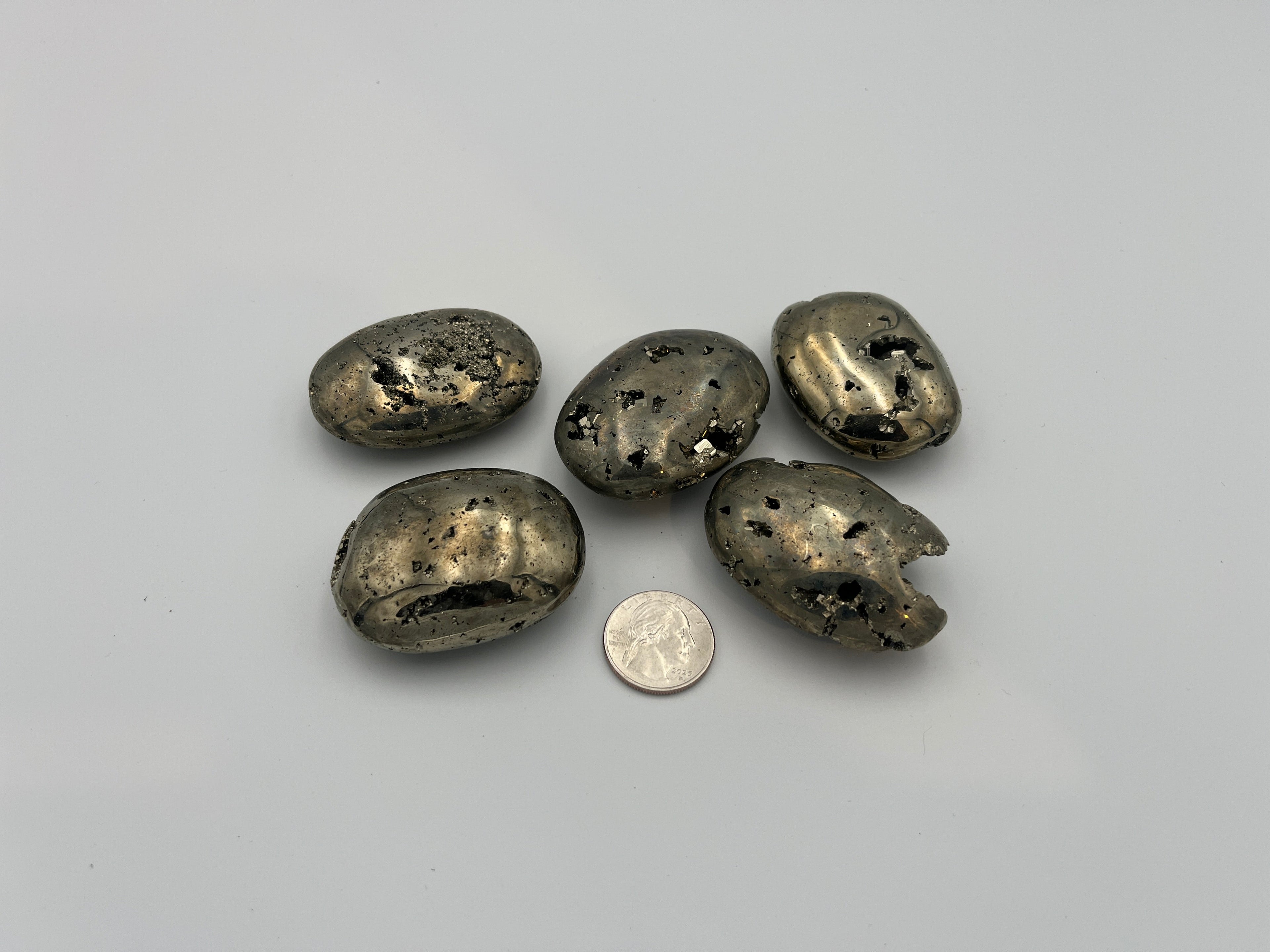 Pyrite (Chispa) Oval Palm Stone
