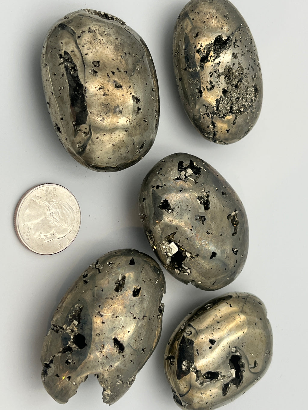 Pyrite (Chispa) Oval Palm Stone
